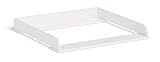 Bellabino Oti Wickelaufsatz passend für IKEA Malm, Hemnes, Nordli Kommoden, weiß, 10 x 74 x 80 cm - hochwertiger Wickelaufsatz