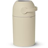 Magic Baby-Windeleimer, patentiertes geruchshemmendes System, verwenden Sie jeden Müllbeutel, einhändiger Freihebel, 1 Rolle Beutel enthalten (beige)