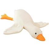 BbiuRer Gans Kuscheltier, Weiches Plüschtier Für Kinder, 50cm Große Weiße Gans, Perfekt Als Schlafbegleiter Und Dekoration, Ente Kuscheltier
