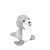 Kögler 75622 - Labertier Seehund Skibbi, ca. 17 cm groß, nachsprechendes Plüschtier mit Wiedergabefunktion, plappert alles witzig nach und bewegt sich, batteriebetrieben