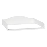BELLABINO Oti Wickelaufsatz – welliger Wickeltischaufsatz für Malm, Hemnes, Nordli Kommoden– hochwertiger Aufsatz für Wickeltische 10 x 74 x 80 cm in weiß