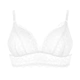Nahtloser Push-Up-Still-BH mit tiefem V-Ausschnitt, Still-BH für Schwangerschaft, Spitze, Futter-BH, weiß, 90