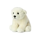 Mimex WWF00265 WWF Plüschkolletion World Wildlife Fund Tiere Plüschtier, weiß, 15 cm