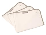 ULLENBOOM ® Frotteebezug für Wickelauflage 2er Set - Weiß Grau - 50x60 cm - Wickelauflagenbezug, Für Wickelunterlage und Wickeltischauflage, Made in EU, OEKO-TEX Materialien, Waschbar bis 60 °C