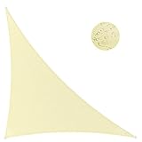 IOAOI Sonnensegel Dreieck Rechtwinklig, 3m x 3m x 4.3m Sonnensegel Wasserdicht 95% UV Schutz Markise für Garten Balkon und Terrasse (Farbe: Hellgelb)