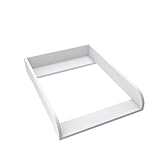 REGALIK Wickelaufsatz für Koppang IKEA 72cm x 50cm - Abnehmbar Wickeltischaufsatz für Kommode in Weiß - Abgeschlossen mit ABS Material 2mm mit Abgerundeten Frontplatten