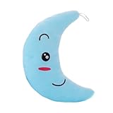 LED Kissen, Mond Leuchtende Plüschtier Kissen Gefüllte Stofftiere LED Plüschkissen Kinderzimmer Kissen Weihnachten Halloween Party Dekor Plüsch Puppe Kuscheltier für Jungen Mädchen Kinder