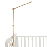 Mamimami Home Mobile Halterung Holz für Babybett,Mobile Baby Halterung Wickeltisch Drehbar für Windspiele hängende Bettglocke Kinderbett DIY Deko-Artikel Geburt Geschenk(Kein Bettglocken)