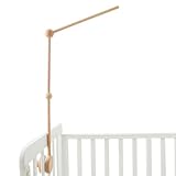 Mamimami Home Mobile Halterung Holz für Babybett,Mobile Baby Halterung Wickeltisch Drehbar für Windspiele hängende Bettglocke Kinderbett DIY Deko-Artikel Geburt Geschenk(Kein Bettglocken)