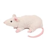 PIA Stofftier Ratte 23 cm +17 cm Schwanz, weiß, Kuscheltier, Plüschtier, Ratten, Maus
