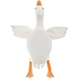 Zaloife Gans Kuscheltier Weiß, Plüschtier Große Ente 50 cm, Stofftier Gänse, Plüsch Gans Kissen Puppe Geschenk für Fans Kinder