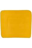Meyco Baby Uni Wickelauflagenbezug (weich und hautfreundlich, aus 100% Baumwolle, waschbar, einfache Pflege, trocknergeeignet, Größe: 85 x 75 cm), Ockergelb