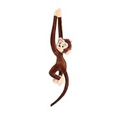 Plüschtier AFFE, 65CM langem Arm AFFE Niedliche Plüschtier Hängende Stofftier Kindersicheres Kuscheltier Äffchen Interaktive Monkey Spielzeug Kindergeschenk Für Mädchen Und Jungen (dunkelbraun)