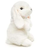 Uni-Toys - Widderkaninchen, stehend (weiß) - 18 cm (Höhe) - Plüsch-Hase, Kaninchen - Plüschtier, Kuscheltier