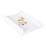 Ceba Baby® Wickelauflage Wickelunterlage - 2 Keil Wickelmulde fürs Babybett 70x50 cm - Wickeltischauflage mit OEKO-TEX® Standard 100 - Made in EU - Wasserdicht und Abwaschbar - Fuchs mit Luftballon