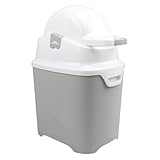 Bebeconfort geruchsdichter Windeleimer Größe L, Windeleimer, Deckel geruchsdicht, für alle Müllbeutel, für bis zu 30 Windeln, Bedienung mit einer Hand, praktische Größe, leicht zu reinigen, Grau