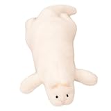 KUKUShining Frettchen Kuscheltier, Weiches Plüschtier Kuscheliges Stofftier Liegende Plüsch Frettchen Spielzeug Geschenkidee Für Die Heimdekoration(White)