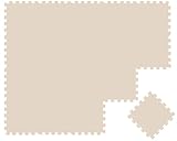 LittleTom Spielmatte Baby Puzzlematte ab 0 Monate – 18 Teile à 30x30 cm Krabbel- & Bodenmatte für Kinderzimmer & Outdoor – Eva Schaumstoff Teppich Isomatte Beige 180x90 cm
