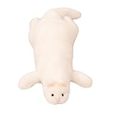ＡＷＨＡＯ Frettchen Stofftier Kuscheltier Dh Lebensechte Heimdekoration Süßes Spielzeug Cartoon Frettchen Puppe für Kinder Erwachsene, Weiß