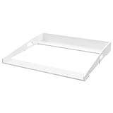 WOLTU Wickelaufsatz für Wickelkommode, Wickeltischaufsatz 80 x 10,5 x 78,5 cm, passend für Tiefe 46,5–50 cm, mit Metallschnallen und Anti-Kipp-Gurt zur Wandbefestigung, Weiß