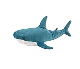 Plüsch Hai Spielzeug Kissen, 31-Zoll-Riesen Hai Plüsch Tier Spielzeug Super weich und niedlich Kissen Kinder Jungen und Mädchen Zimmer Dekoration Bedtime Geschenk (Blue, 31 inches)