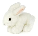 Uni-Toys - Hase, liegend (weiß) - 18 cm (Länge) - Plüsch-Kaninchen - Plüschtier, Kuscheltier