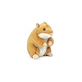 Mimex 15201023 WWF14792 - Plüsch, Hamster-sitzend, 11,5 cm, braun
