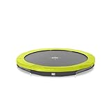 EXIT Toys Silhouette Sports Bodentrampolin - ø244cm - Rundes Inground Gartentrampolin Outdoor - für Personen ab 14 Jahren - Mit Fußschutzsystem - Sicherer Einstieg - Gute Sprungkraft - Grün