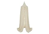 Jollein Baldachin Vintage Ruffle Nougat - Höhe 245 cm - Betthimmel Babybett Kinderzimmer - Beige