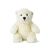 WWF 15187004 WWF16867 Plüsch Eisbär sitzend, realistisch gestaltetes Plüschtier, ca. 22 cm groß und wunderbar weich