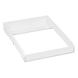 WOLTU Wickelaufsatz, Wickelkommode Aufsatz 60x10x80 cm, Wickelbrett für Kommode 46,5-50 cm tief, Wickeltischaufsatz mit 2 Kippschützen, MDF, Weiß