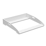 CADANI Wickelaufsatz ILA u.a. für IKEA, Hemnes, Malm, Nordli Wickel Kommoden - weiß, 77x76x12 cm - Sichere Wickelauflage mit Kippschutz - stabile Befestigung für Wickeltisch