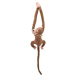 Plüschtier 60cm Langer Arm Schwanz AFFE Gefüllte Puppe Plüsch Vorhänge Baby Schlafen Beschwichtigen Tier Auto Dekoration Spielkissen (H, One Size)