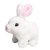 Interaktives Spielzeug Kaninchen Elektrische Hase Spielzeug, Sprechender Plüschtiere Kuscheltiere Spielzeug mit Ton und Bewegung ,Hase Interaktive Tierplüsch für Kleinkinder Mädchen Jungen,(Hase)
