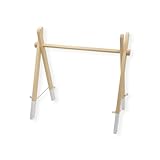 Zwergensache PREMIUM Spielbogen klappbar – Holz Baby Spielbogen ab Geburt - stabile Konstruktion - Montessori Baby Gym - fördert Motorik & Sinne - ab 0 Monaten - ohne Anhänger (weiß)
