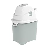 DIAPERCHAMP ONE Windeleimer - geruchsdicht - OHNE Nachfüllkassetten - funktioniert mit normalen herkömmlichen Tüten, Müllbeutel - für ca. 30 Windeln - mint, weiß