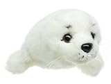 Uni-Toys - Sattelrobben-Baby weiß - 21 cm (Länge) - Plüsch-Robbe, Seehund - Plüschtier, Kuscheltier