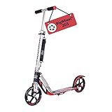 HUDORA BigWheel 205 Scooter - Stabiler Aluminium-Roller - Höhenjustierbarer & zusammenklappbarer Cityroller mit Ständer - Sportlicher Kinder- & Erwachsenenroller für bis zu 100kg