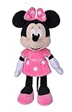 Simba 6315870230 - Disney Minnie Mouse, 35cm Plüschtier im pinken Kleid, Kuscheltier, Micky Maus, ab den ersten Lebensmonaten