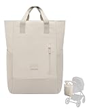 Johnny Urban Wickelrucksack & Wickeltasche für Kinderwagen Beige - Blair - Kinderwagentasche mit vielen Fächern & Flaschenhalter - 16 Liter Volumen - Wasserabweisend