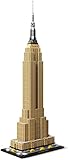 LEGO 21046 Architecture Empire State Building, Modellbausatz von New York, ideal für Jugendliche und Erwachsene als Set zum Stressabbau