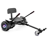 SISIGAD 8.5'' All Terrain Off-Road Hoverboard, 8.5 Zoll Self Balancing Scooter mit Bluetooth Lautsprecher, LED Lichter, Geschenk für Kinder，Silber