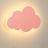 HORKEY wandlampe form der Wolke wandleuchten innen modern led wandbeleuchutung wandstrahler kinder zimmer leuchte lampenschirm aus acryl mit eingebauten LED-Lampen, warme farbe, rosa