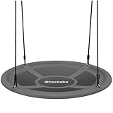 tectake® Nestschaukel, Korbschaukel bis 120 kg belastbar, Schaukel für Kinder und Erwachsene, Outdoor Gartenschaukel oder Indoor Hängesessel, Spielzeug für Garten oder Kinderzimmer (GRÖSSE Ø 100 cm)