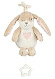 Sterntaler Spieluhr S Hase Hanni – Baby Kuscheltier mit Musik „La Le Lu“ – herausnehmbares Spielwerk – Spieltier waschbar – Einschlafhilfe für Babys – ab Geburt - für Mädchen, hellbraun