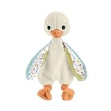 Fisher-Price Schmusegans - Weiche Plüschgans zum Kuscheln und ideal für Unterwegs, waschbar, fördert Tast- und Hörsinn, Feinmotorik und sensorische Fähigkeiten, für Neugeborene, HRB16