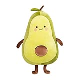 Hava Kolari Plüschtier Weiches PlüschKissen Kuscheltier Plüsch Qualität Avocado Kissen Puppe Rundkissen Dekoration für Schlafzimmer Wohnzimmer (45cm)