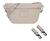 LÄSSIG Baby Kinderwagenorganizer Umhängetasche Kinderwagentasche inkl. Kinderwagenbefestigung/GRE Buggy Bum Bag humus