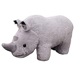 Plüschtier Stofftier Nashorn Plüschtier Plüschkissen Spielzeug, Kissen Puppe Wurfkissen, Kinder Schmusetier Geschenk für Kinder Mädchen Jungen (20 cm,Grau)