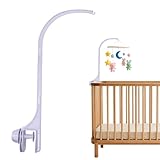 Mobile Baby Halterung aus Kunststoff, Halterung Mobile Babybett und Mobile Halterung Wickeltisch in Naturweiß, Sicher und Stabil für Spieluhren, Windspiele und Babyzimmer-Deko